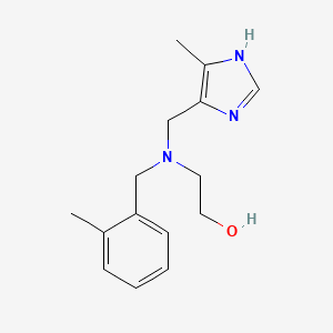 molecular formula C15H21N3O B4022542 2-{(2-methylbenzyl)[(4-methyl-1H-imidazol-5-yl)methyl]amino}ethanol 