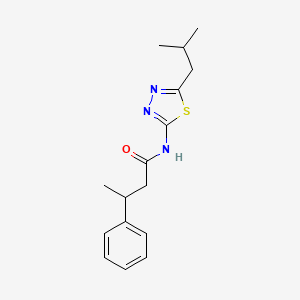 molecular formula C16H21N3OS B4022558 N-(5-isobutyl-1,3,4-thiadiazol-2-yl)-3-phenylbutanamide 