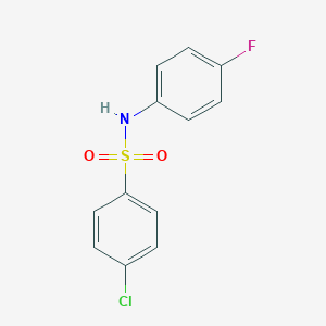 molecular formula C12H9ClFNO2S B402256 4-氯-N-(4-氟苯基)苯磺酰胺 CAS No. 312-56-1