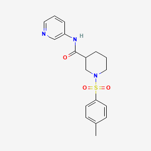 molecular formula C18H21N3O3S B4022601 1-[(4-methylphenyl)sulfonyl]-N-3-pyridinyl-3-piperidinecarboxamide 