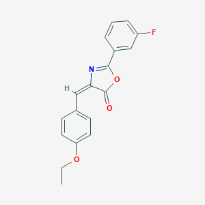 molecular formula C18H14FNO3 B402263 4-(4-ethoxybenzylidene)-2-(3-fluorophenyl)-1,3-oxazol-5(4H)-one 
