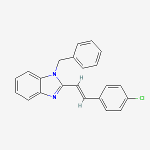 molecular formula C22H17ClN2 B4022640 1-benzyl-2-[2-(4-chlorophenyl)vinyl]-1H-benzimidazole 