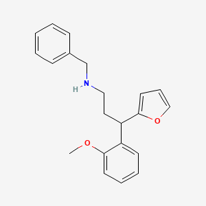 molecular formula C21H23NO2 B4022668 N-benzyl-3-(2-furyl)-3-(2-methoxyphenyl)-1-propanamine 