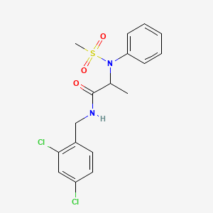molecular formula C17H18Cl2N2O3S B4022681 N~1~-(2,4-dichlorobenzyl)-N~2~-(methylsulfonyl)-N~2~-phenylalaninamide 