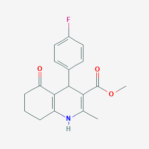 molecular formula C18H18FNO3 B4022701 methyl 4-(4-fluorophenyl)-2-methyl-5-oxo-1,4,5,6,7,8-hexahydro-3-quinolinecarboxylate 