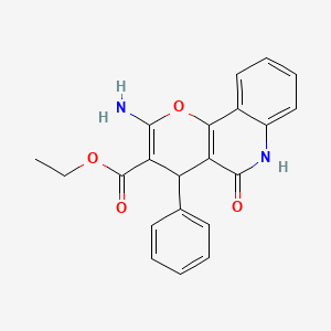 molecular formula C21H18N2O4 B4022704 ethyl 2-amino-5-oxo-4-phenyl-5,6-dihydro-4H-pyrano[3,2-c]quinoline-3-carboxylate 