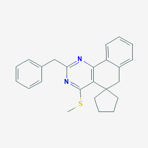 molecular formula C24H24N2S B402271 2-Benzyl-4-(methylsulfanyl)-5,6-dihydrospiro(benzo[h]quinazoline-5,1'-cyclopentane) 
