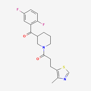 (2,5-difluorophenyl){1-[3-(4-methyl-1,3-thiazol-5-yl)propanoyl]-3-piperidinyl}methanone