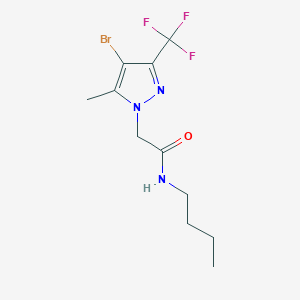 molecular formula C11H15BrF3N3O B402272 2-[4-bromo-5-methyl-3-(trifluoromethyl)-1H-pyrazol-1-yl]-N-butylacetamide 