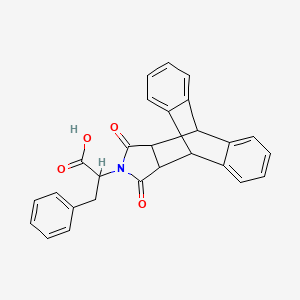 2-(16,18-dioxo-17-azapentacyclo[6.6.5.0~2,7~.0~9,14~.0~15,19~]nonadeca-2,4,6,9,11,13-hexaen-17-yl)-3-phenylpropanoic acid