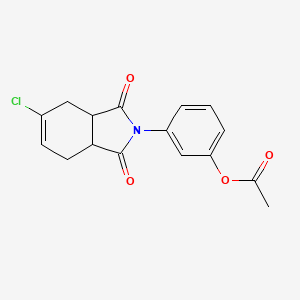 molecular formula C16H14ClNO4 B4022744 3-(5-chloro-1,3-dioxo-1,3,3a,4,7,7a-hexahydro-2H-isoindol-2-yl)phenyl acetate 