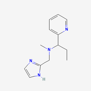 molecular formula C13H18N4 B4022752 (1H-imidazol-2-ylmethyl)methyl(1-pyridin-2-ylpropyl)amine 