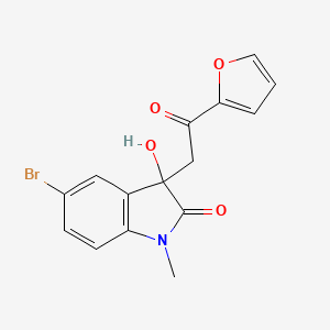 5-bromo-3-[2-(2-furyl)-2-oxoethyl]-3-hydroxy-1-methyl-1,3-dihydro-2H-indol-2-one