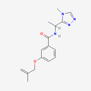 molecular formula C16H20N4O2 B4022760 3-[(2-methylprop-2-en-1-yl)oxy]-N-[1-(4-methyl-4H-1,2,4-triazol-3-yl)ethyl]benzamide 