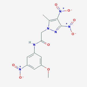 N-(3-Methoxy-5-nitro-phenyl)-2-(5-methyl-3,4-dinitro-pyrazol-1-yl)-acetamide