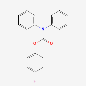 molecular formula C19H14FNO2 B4022772 4-fluorophenyl diphenylcarbamate 