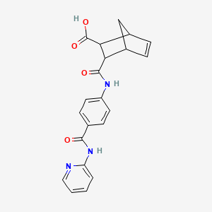 molecular formula C21H19N3O4 B4022779 3-[({4-[(2-pyridinylamino)carbonyl]phenyl}amino)carbonyl]bicyclo[2.2.1]hept-5-ene-2-carboxylic acid 