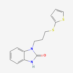 molecular formula C14H14N2OS2 B4022803 1-[3-(2-thienylthio)propyl]-1,3-dihydro-2H-benzimidazol-2-one 