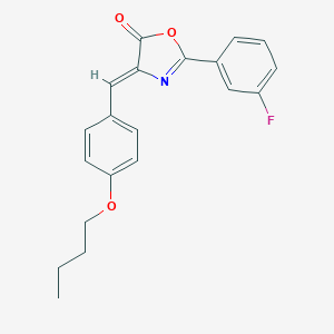 molecular formula C20H18FNO3 B402281 4-(4-Butoxy-benzylidene)-2-(3-fluoro-phenyl)-4H-oxazol-5-one 