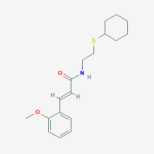 molecular formula C18H25NO2S B4022810 N-[2-(cyclohexylthio)ethyl]-3-(2-methoxyphenyl)acrylamide 
