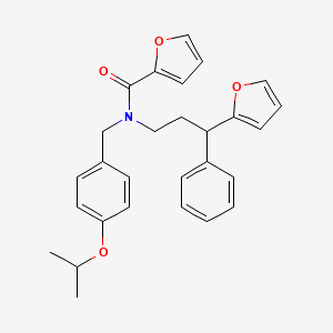 N-[3-(2-furyl)-3-phenylpropyl]-N-(4-isopropoxybenzyl)-2-furamide