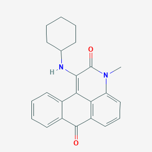 molecular formula C23H22N2O2 B402284 1-(环己基氨基)-3-甲基-3H-萘并[1,2,3-de]喹啉-2,7-二酮 CAS No. 17311-59-0