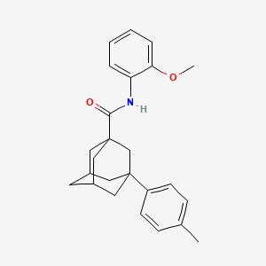 molecular formula C25H29NO2 B4022843 N-(2-methoxyphenyl)-3-(4-methylphenyl)-1-adamantanecarboxamide 