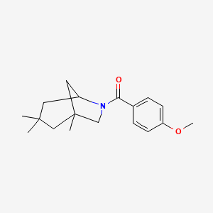 molecular formula C18H25NO2 B4022852 6-(4-methoxybenzoyl)-1,3,3-trimethyl-6-azabicyclo[3.2.1]octane CAS No. 101132-69-8