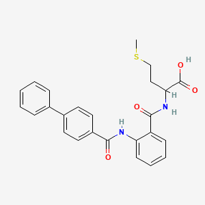 molecular formula C25H24N2O4S B4022853 N-{2-[(4-biphenylylcarbonyl)amino]benzoyl}methionine 