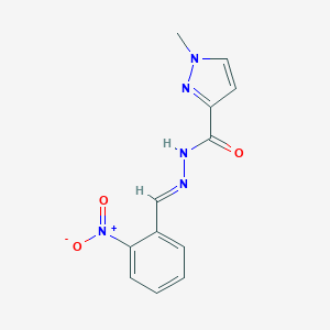molecular formula C12H11N5O3 B402286 N'-{2-nitrobenzylidene}-1-methyl-1H-pyrazole-3-carbohydrazide CAS No. 302818-60-6
