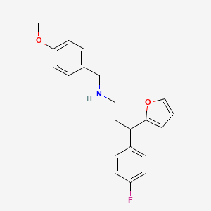 molecular formula C21H22FNO2 B4022863 3-(4-fluorophenyl)-3-(2-furyl)-N-(4-methoxybenzyl)-1-propanamine 