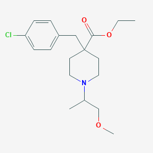 molecular formula C19H28ClNO3 B4022867 ethyl 4-(4-chlorobenzyl)-1-(2-methoxy-1-methylethyl)-4-piperidinecarboxylate 