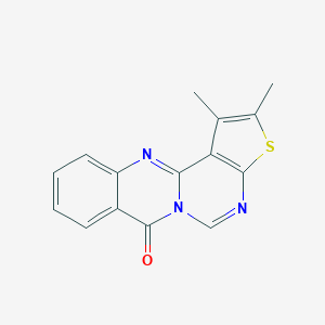 molecular formula C15H11N3OS B402288 1,2-dimethyl-7H-thieno[2',3':4,5]pyrimido[6,1-b]quinazolin-7-one CAS No. 313375-25-6