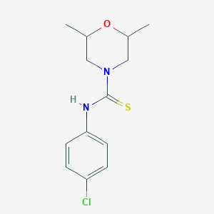 molecular formula C13H17ClN2OS B4022887 N-(4-chlorophenyl)-2,6-dimethyl-4-morpholinecarbothioamide 