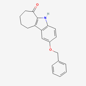 molecular formula C20H19NO2 B4022903 2-(benzyloxy)-7,8,9,10-tetrahydrocyclohepta[b]indol-6(5H)-one 
