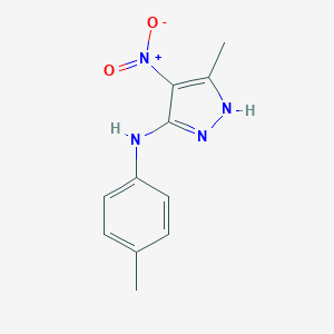 molecular formula C11H12N4O2 B402291 4-nitro-3-methyl-5-(4-toluidino)-1H-pyrazole CAS No. 304872-69-3
