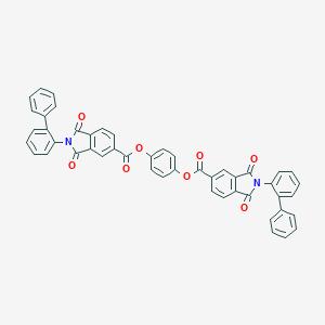 molecular formula C48H28N2O8 B402292 4-{[(2-[1,1'-biphenyl]-2-yl-1,3-dioxo-2,3-dihydro-1H-isoindol-5-yl)carbonyl]oxy}phenyl 2-[1,1'-biphenyl]-2-yl-1,3-dioxo-5-isoindolinecarboxylate 