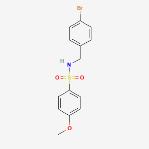 molecular formula C14H14BrNO3S B4022924 N-(4-bromobenzyl)-4-methoxybenzenesulfonamide 