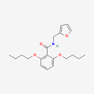 molecular formula C20H27NO4 B4022929 2,6-dibutoxy-N-(2-furylmethyl)benzamide 
