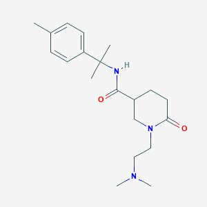 molecular formula C20H31N3O2 B4022973 1-[2-(dimethylamino)ethyl]-N-[1-methyl-1-(4-methylphenyl)ethyl]-6-oxo-3-piperidinecarboxamide 