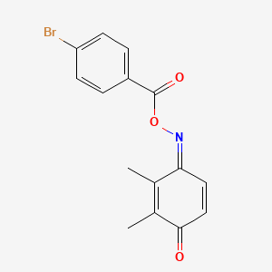 molecular formula C15H12BrNO3 B4022995 2,3-dimethylbenzo-1,4-quinone O-(4-bromobenzoyl)oxime 