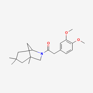 molecular formula C20H29NO3 B4023003 6-[(3,4-dimethoxyphenyl)acetyl]-1,3,3-trimethyl-6-azabicyclo[3.2.1]octane 