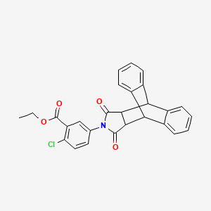 ethyl 2-chloro-5-(16,18-dioxo-17-azapentacyclo[6.6.5.0~2,7~.0~9,14~.0~15,19~]nonadeca-2,4,6,9,11,13-hexaen-17-yl)benzoate