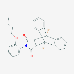 molecular formula C28H23Br2NO3 B402302 1,8-Dibromo-17-(2-butoxyphenyl)-17-azapentacyclo[6.6.5.02,7.09,14.015,19]nonadeca-2,4,6,9,11,13-hexaene-16,18-dione 
