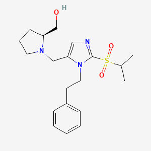 molecular formula C20H29N3O3S B4023049 ((2S)-1-{[2-(isopropylsulfonyl)-1-(2-phenylethyl)-1H-imidazol-5-yl]methyl}-2-pyrrolidinyl)methanol 