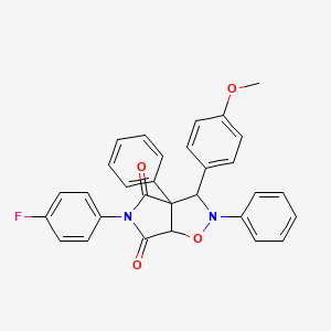 molecular formula C30H23FN2O4 B4023064 5-(4-fluorophenyl)-3-(4-methoxyphenyl)-2,3a-diphenyldihydro-2H-pyrrolo[3,4-d]isoxazole-4,6(3H,5H)-dione 