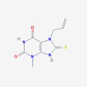 molecular formula C9H10N4O2S B402307 7-allyl-3-methyl-8-sulfanyl-3,7-dihydro-1H-purine-2,6-dione 