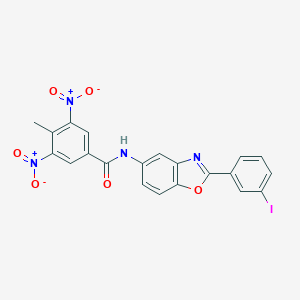3,5-bisnitro-N-[2-(3-iodophenyl)-1,3-benzoxazol-5-yl]-4-methylbenzamide