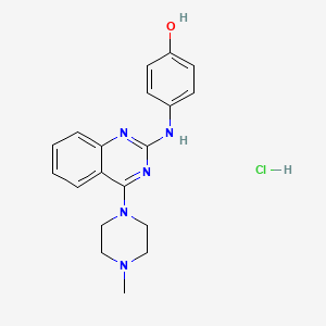 molecular formula C19H22ClN5O B4023155 4-{[4-(4-methyl-1-piperazinyl)-2-quinazolinyl]amino}phenol hydrochloride 