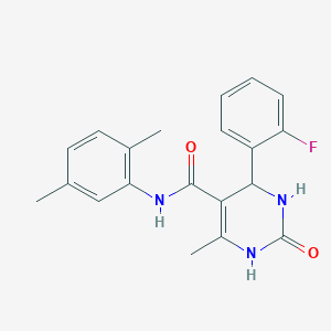 molecular formula C20H20FN3O2 B4023161 N-(2,5-dimethylphenyl)-4-(2-fluorophenyl)-6-methyl-2-oxo-1,2,3,4-tetrahydro-5-pyrimidinecarboxamide 